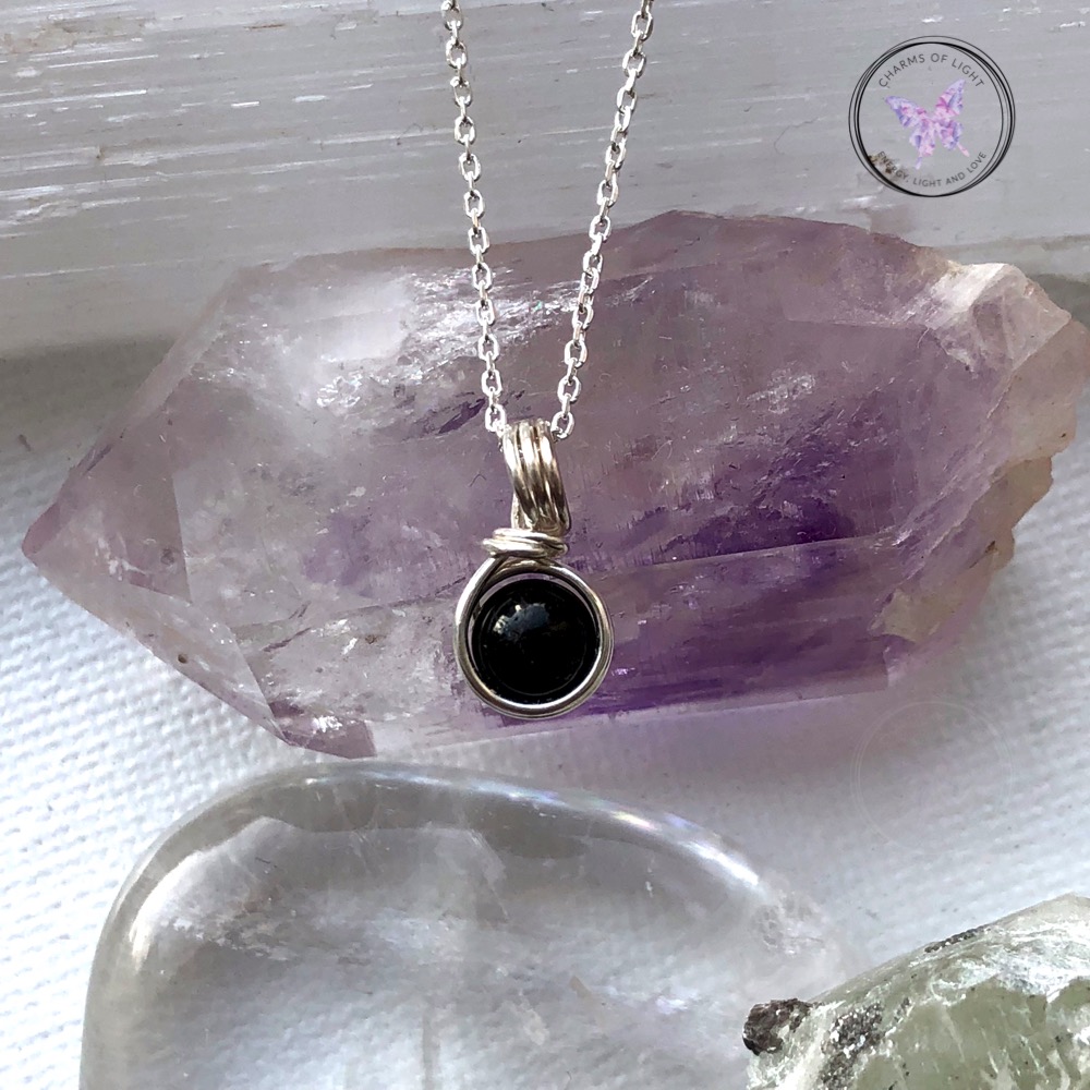 Black Tourmaline Silver Pendant